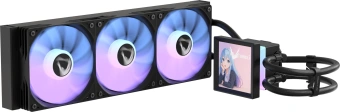 Система водяного охлаждения Formula Ice Jet Vision 360 ARGB Soc-AM5/AM4/1200/2066/1700/1851 черный 4-pin 1-27dB Al+Cu LCD 315W 2020gr Ret (ICE JET VISION 360 BK) - купить недорого с доставкой в интернет-магазине