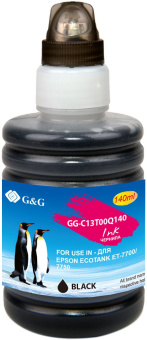 Чернила G&G GG-C13T00Q140 черный 140мл для Epson EcoTank 7700/7750 - купить недорого с доставкой в интернет-магазине