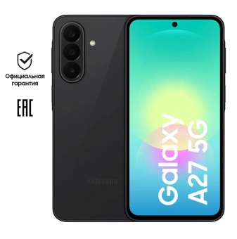 Смартфон Samsung SM-A276B Galaxy A27 5G 256Gb 8Gb черный моноблок 3G 4G 2Sim 6.7" 1080x2340 Android 16 50Mpix 802.11 a/b/g/n/ac NFC GPS GSM900/1800 GSM1900 Protect microSD max2048Gb - купить недорого с доставкой в интернет-магазине
