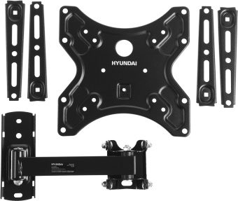 Кронштейн для телевизора Hyundai GL-R4 черный 13"-65" макс.25кг настенный поворот и наклон - купить недорого с доставкой в интернет-магазине