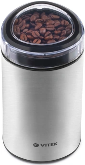 Кофемолка Vitek VT-1544 200Вт сист.помол.:ротац.нож вместим.:70гр стальной - купить недорого с доставкой в интернет-магазине