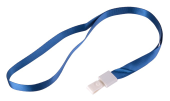 Шнур для пропуска Deli 8352blue 45х1см нейлон синий (упак.:12шт) пластиковый пакет - купить недорого с доставкой в интернет-магазине