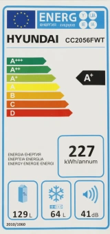 Холодильник Hyundai CC2056FWT 2-хкамерн. белый - купить недорого с доставкой в интернет-магазине