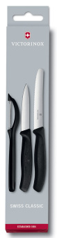 Набор ножей кухон. Victorinox Swiss Classic Paring 6.7113.31 компл.:3предм. черный европодвес - купить недорого с доставкой в интернет-магазине