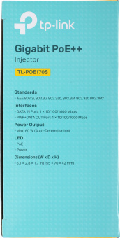 Инжектор PoE TP-Link POE170S 10/100/1000BASE-T 100-240В(АС) - цена, купить или заказать с доставкой в интернет-магазине Инжектор PoE TP-Link POE170S 10/100/1000BASE-T 100-240В(АС) - купить недорого с доставкой в интернет-магазине