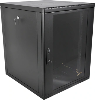 Шкаф коммутационный ЦМО (ШРН-М-15.500-9005) настенный 15U 600x520мм пер.дв.стекл 130кг черный 456мм 24.66кг 180град. 745мм - купить недорого с доставкой в интернет-магазине