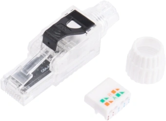 Коннектор Rexant (02-0281) кат.6 RJ45 прозрачный - купить недорого с доставкой в интернет-магазине