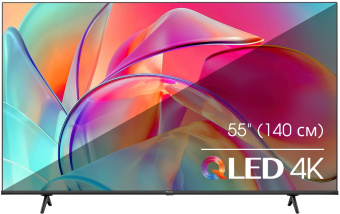 Телевизор QLED Hisense 55" 55E7KQ черный 4K Ultra HD 60Hz DVB-T DVB-T2 DVB-C DVB-S DVB-S2 USB WiFi Smart TV - купить недорого с доставкой в интернет-магазине