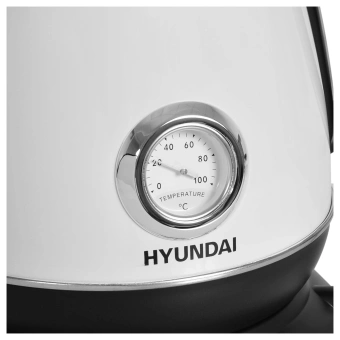 Чайник электрический Hyundai HYK-S4502 1.7л. 2200Вт жемчужный/черный корпус: металл/пластик - купить недорого с доставкой в интернет-магазине