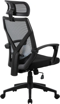 Кресло Cactus CS-MC414-BK черный сетка/ткань с подголов. крестов. пластик - купить недорого с доставкой в интернет-магазине