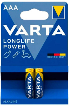 Батарея Varta Longlife power High Energy Alkaline LR03 AAA (2шт) - купить недорого с доставкой в интернет-магазине
