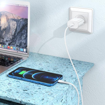 Сетевое зар./устр. Hoco N22 25W (PD+QC+AFC) USB-C белый - цена, купить или заказать с доставкой в интернет-магазине Сетевое зар./устр. Hoco N22 25W (PD+QC+AFC) USB-C белый - купить недорого с доставкой в интернет-магазине