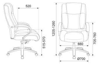 Кресло руководителя Бюрократ T-9925SL черный кожа крестов. металл хром - купить недорого с доставкой в интернет-магазине