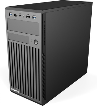 Корпус Accord ACC-B202N черный без БП mATX 1x80mm 2xUSB2.0 2xUSB3.0 audio - купить недорого с доставкой в интернет-магазине