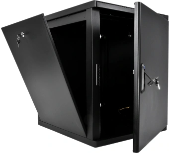 Шкаф коммутационный ЦМО (ШРН-М-15.650.1-9005) настенный 15U 600x650мм пер.дв.металл направл.под закл.гайки 120кг черный 581мм 27.36кг 180град. 745мм IP20 сталь - купить недорого с доставкой в интернет-магазине