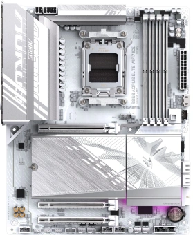 Материнская плата Gigabyte B850 AORUS ELITE WIFI7 ICE Socket AM5 AMD B850 4xDDR5 ATX AC`97 8ch(7.1) 2.5Gg RAID+DP - купить недорого с доставкой в интернет-магазине