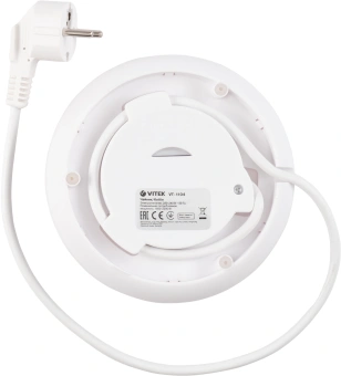 Чайник электрический Vitek VT-1104 1.5л. 2200Вт белый корпус: металл/пластик - купить недорого с доставкой в интернет-магазине