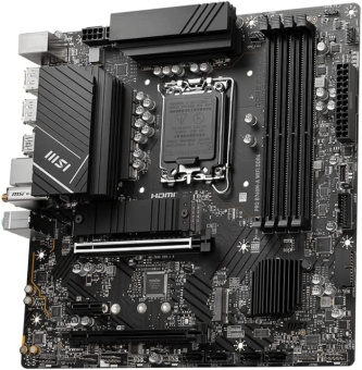 Материнская плата MSI PRO B760M-A WIFI DDR4 Soc-1700 Intel B760 4xDDR4 mATX AC`97 8ch(7.1) 2.5Gg+HDMI+DP - купить недорого с доставкой в интернет-магазине