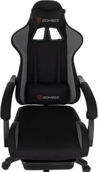 Кресло игровое Zombie Shadow черный/серый с подголов. крестов. пластик подст.для ног пластик черный - купить недорого с доставкой в интернет-магазине