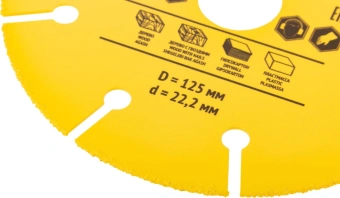 Диск пильный по дер. FIT 37642 d=125мм d(посад.)=22.2мм (угловые шлифмашины) - купить недорого с доставкой в интернет-магазине