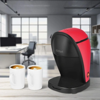 Кофеварка капельная Kitfort КТ-7188-1 450Вт черный/малиновый - купить недорого с доставкой в интернет-магазине
