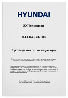 Телевизор LED Hyundai 43" H-LED43BU7003 Яндекс.ТВ Frameless черный 4K Ultra HD 60Hz DVB-T DVB-T2 DVB-C DVB-S DVB-S2 USB WiFi Smart TV - купить недорого с доставкой в интернет-магазине