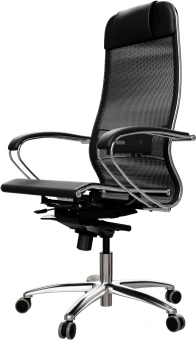 Кресло Метта Samurai S-1 черный сиденье черный сетка с подголов. крестов. металл хром - купить недорого с доставкой в интернет-магазине