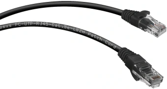 Патч-корд Cabeus PC-UTP-RJ45-CAT.5E-3M-BK-LSZH U/UTP RJ-45 вил.-вилка RJ-45 кат.5E 3м черный LSZH - купить недорого с доставкой в интернет-магазине