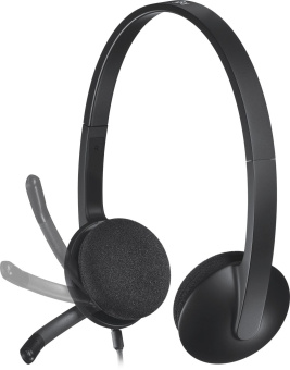 Наушники с микрофоном Logitech H340 черный 1.8м накладные USB оголовье (981-000475) - купить недорого с доставкой в интернет-магазине