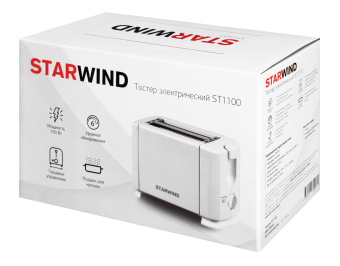 Тостер Starwind ST1100 700Вт белый/белый - купить недорого с доставкой в интернет-магазине