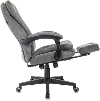 Кресло руководителя Бюрократ T-9950MSG-F Fabric серый Light-19 крестов. пластик подст.для ног - купить недорого с доставкой в интернет-магазине