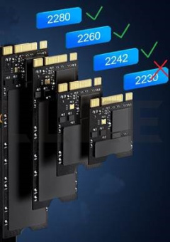 Внешний корпус SSD AgeStar 31UBVS6C NVMe/SATA USB3.0 алюминий черный M2 2280 B/M-key - купить недорого с доставкой в интернет-магазине