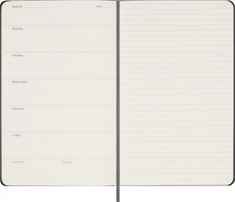 Еженедельник Moleskine CLASSIC WKNT Large 130х210мм недатир. 288 черный - купить недорого с доставкой в интернет-магазине