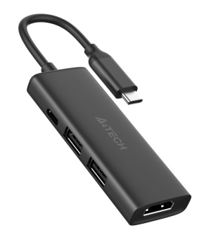 Разветвитель USB-C A4Tech DST-40C 2порт. серый - купить недорого с доставкой в интернет-магазине