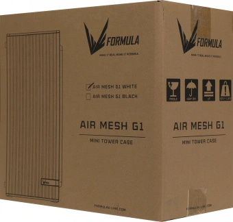 Корпус Formula Air Mesh G1 белый без БП mATX 1x80mm 2xUSB2.0 audio - купить недорого с доставкой в интернет-магазине