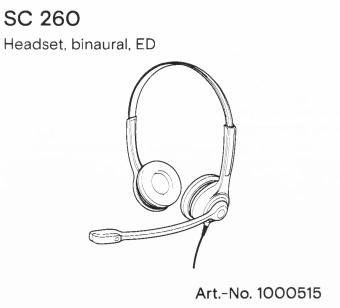 Наушники с микрофоном Epos Sennheiser SC 260 ED черный 1м накладные оголовье (1000515) - цена, купить или заказать с доставкой в интернет-магазине Наушники с микрофоном Epos Sennheiser SC 260 ED черный 1м накладные оголовье (1000515) - купить недорого с доставкой в интернет-магазине