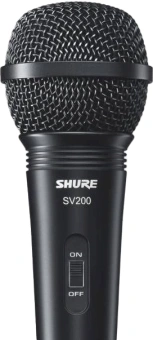 Микрофон проводной Shure SV200-A 4.5м черный - купить недорого с доставкой в интернет-магазине