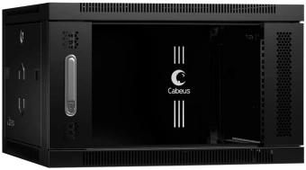 Шкаф коммутационный Cabeus (SH-05F-6U60/35-BK) настенный 6U 550x450мм пер.дв.стекл 30кг RAL 7035 IP20 сталь - купить недорого с доставкой в интернет-магазине