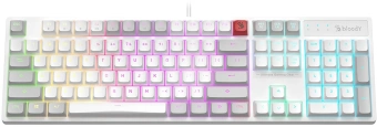 Клавиатура A4Tech Bloody B230N белый USB Multimedia for gamer LED (B230N) кабель 1.8м - купить недорого с доставкой в интернет-магазине