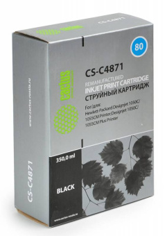 Картридж струйный Cactus CS-C4871 №80 черный для HP DJ 1050C/1055CM/1000 - купить недорого с доставкой в интернет-магазине