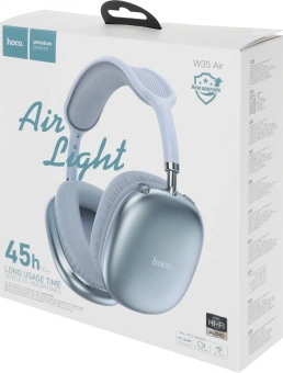 Наушники мониторные Hoco Air Triumph W35 голубой беспроводные bluetooth оголовье - купить недорого с доставкой в интернет-магазине