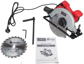 Циркулярная пила (дисковая) Edon CS-185/1400 1400Вт (ручная) D диска.:185мм (42303) - купить недорого с доставкой в интернет-магазине