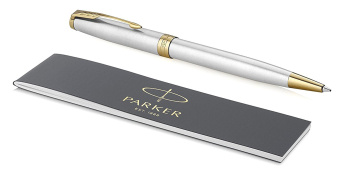 Ручка шариков. Parker Sonnet Core K527 (CW1931507) Stainless Steel GT M черн. черн. подар.кор. - купить недорого с доставкой в интернет-магазине