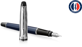 Ручка перьев. Waterman Expert L`Essence du Bleu (CW2166426) LaqBlue CT F сталь нержавеющая подар.кор. - купить недорого с доставкой в интернет-магазине