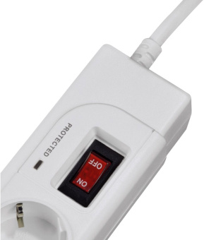 Сетевой удлинитель Hama H-121939 1.5м (4 розетки) белый (коробка) - купить недорого с доставкой в интернет-магазине