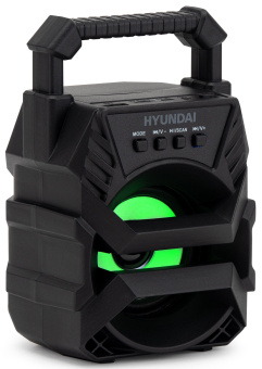 Колонка порт. Hyundai H-PS1000 черный 9W 1.0 BT/USB 10м 500mAh - купить недорого с доставкой в интернет-магазине