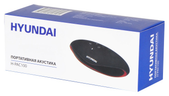 Колонка порт. Hyundai H-PAC100 черный 3W 1.0 BT/3.5Jack/USB - купить недорого с доставкой в интернет-магазине