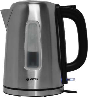 Чайник электрический Vitek VT-1137 1.7л. 2200Вт серебристый матовый корпус: металл - купить недорого с доставкой в интернет-магазине