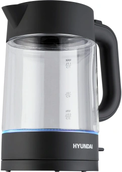 Чайник электрический Hyundai HYK-G7707 1.7л. 2200Вт графит корпус: стекло - купить недорого с доставкой в интернет-магазине