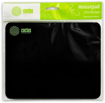 Коврик для мыши Cactus Black черный 220x180x2мм (CS-MPC-P01XS) - купить недорого с доставкой в интернет-магазине